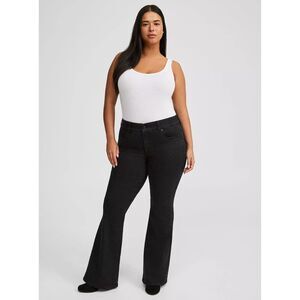 NEW Torrid Bombshell Flare Super Soft High Rise Jeans Black Rhinestone Size 18R